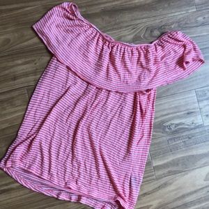 Pink off the shoulder blouse